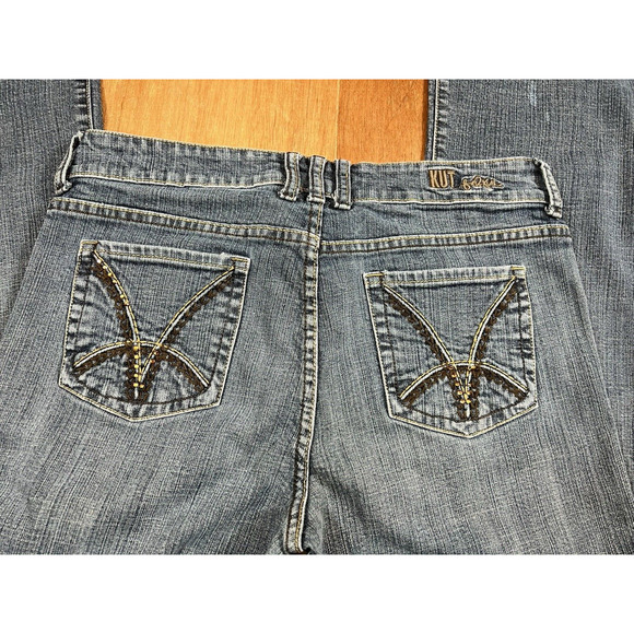 VTG Womens Jeans Sz 10 Kut from the Kloth Boyfriend Straight Leg Y2K Distressed - Picture 14 of 16
